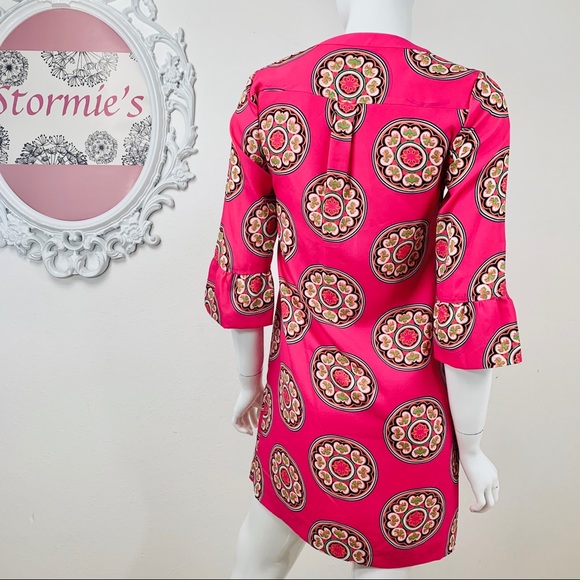 Crown & Ivy / Pink Green Orange Floral Circle - Picture 5 of 8